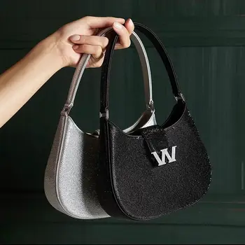 Дамска чанта jea.love Aw с кристали 2023, нова мода ежедневни преносим чанта на верига през рамо