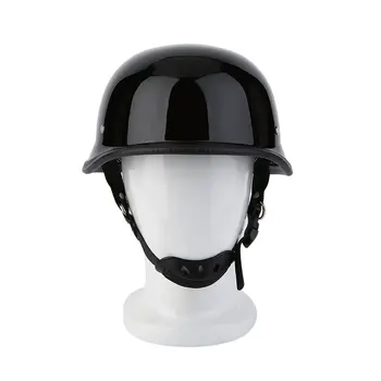 Немски стил, M/L/XL, Ретро Мотоциклет шлем за Крайцери, Половината лица, Немски Каска на Мотоциклет шлем, Ярък Черен Автомобил-стайлинг