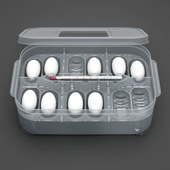 Инкубатор за яйца с 12 Мрежи, Кутия за яйца за Змии, влечуги, Устройство За Люпене на Яйца, за да проверите За Инкубатор За домашни любимци, Костенурка