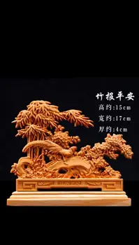 Кръжок по лозата кипарис върху скала Тайхан, хол, Гуаньинь, дърворезба на старото дърво, дърворезба по лозата трупи, ръчно изработени изделия