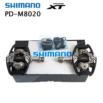 Педала на Shimano XT PD M8020 За планински Велосипед с Широк Контакт Педали с ботинком, Самоблокирующаяся Педала на МТБ С шипове SH51, резервни Части за велосипедни Педали