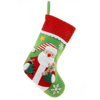 Коледни Чорапи, 17 инча Голям е Размерът на Отглеждане Подарък пакет за Бонбони за Украса на коледни Елхи