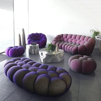 Съвременен творчески мобилен диван с мехурчета, футболна тиква, дизайнерски диван от висок клас, звезда в същия стил