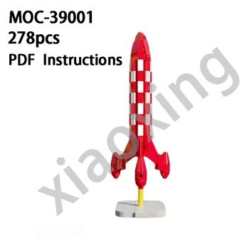 Нов градивен елемент на Moc-39001, Модел Лунната ракета, Сращивающийся блок, играчка За възрастни, Детски пъзел, Коледен подарък За Рожден Ден, играчка