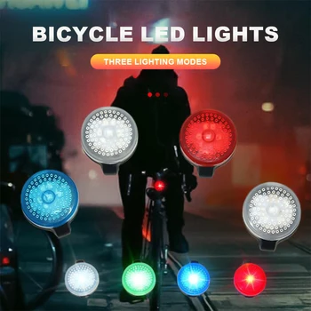 Led задна светлина за мотора работи 300 ч, задните защитни велосипедни фарове, 3 режима на осветление IPX6, водоустойчив, богат на функции за нощно каране на велосипед