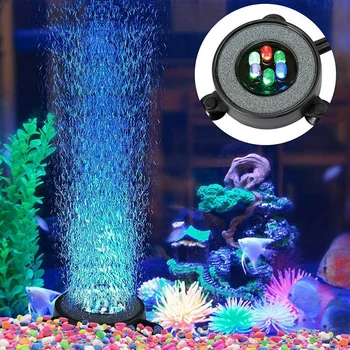 Потопяема лампа за аквариум, което променя цвета си, led лампа за аквариум, въздушен балон, 6 бр., лампа, произвежда кислород за аквариум