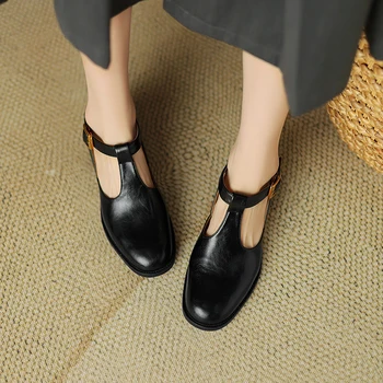 Дамски тънки обувки; Пролетно-лятна реколта обувки однотонного цвят; Новост 2023 година
