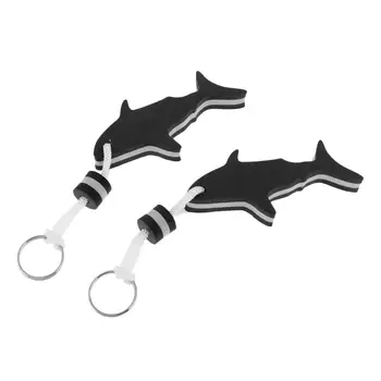 2 плаващи ключодържател с акула EVA за каяк, плаж, плуване, риболов, плаващи