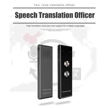 Преносим многоезичен гласов преводач Т8 + Plus, Изкуствен интелект, двустранен незабавен превод на 40 езика, инструмент за устройство