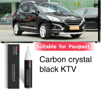 Подходящ за Peugeot touch-up pen crystal carbon black KTV за ремонт на драскотини е Подходящ за Peugeot черен цвят
