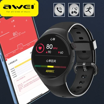 Awei H9 Разговори Smart Watch 1,32-инчов Bluetooth Фитнес тракер, Динамично наблюдение на сърдечната честота, мониторинг на кислород в кръвта, Спортен гривна