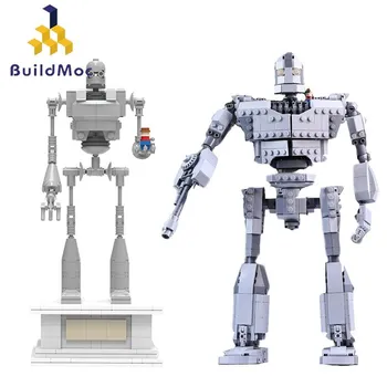 BuildMOC Technical Creative Железен робот, Giant модел, колекция от екшън-фигурки от филма, Строителни блокове, Тухли, играчки за деца, подаръци