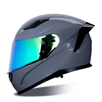 2022 продажба на Едро в грах, сертифициран ECE 22.05, мъжки велосипеден шлем с двойна козирка, мотоциклет шлем с пълно лице