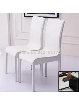 Специална оферта модерен модерен минималистичен кожен стол за хранене хотел, ресторант, маса за хранене и столове за вашия офис и черно