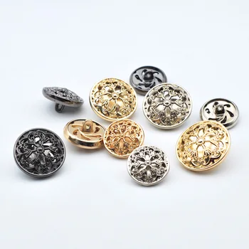 10шт Метални Копчета За Шиене Ретро Кухи Копчета ръчно изработени Изискана Мода САМ Аксесоари за декорация на дрехи