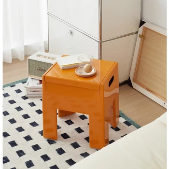 Съвременен творчески столче за обувки Преносим шкаф за съхранение в хола Антре Малка табуретка за обувки ABS Стол за съхранение на мебели за дома,