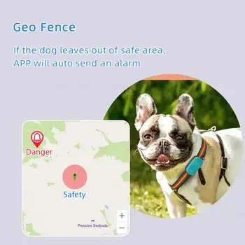 Домашни кучета GPS 3,7 В GPS Тракер Водоустойчив Здрав Умен Нашийник за проследяване на домашни любимци, Аксесоари За домашни любимци