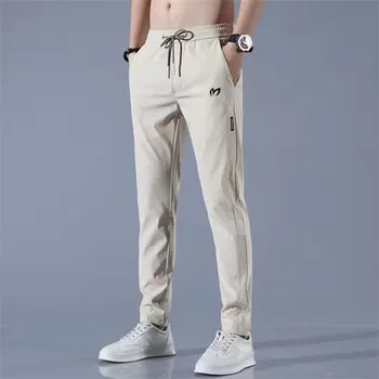 Мъжки панталони за голф, Пролетно-летни Спортни облекла за голф, Тънки и Удобни Свободни Дълги панталони с висока еластичност, Корейски мъже