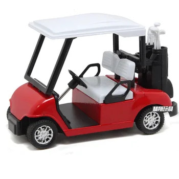 [Забавно] 1:20 Мини-симулатор на колички за голф, модел от бяло/червен/синьо сплав, колекция от играчки, модел за деца, най-добрият подарък за едно дете
