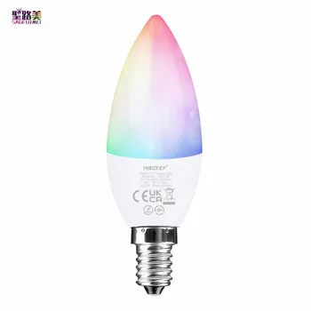 2 елемента AC110V-220V Miboxer FUT108 E14 База 4 Watt Led Свещ RGB + CCT Прожекторная лампа За Декориране на дневната