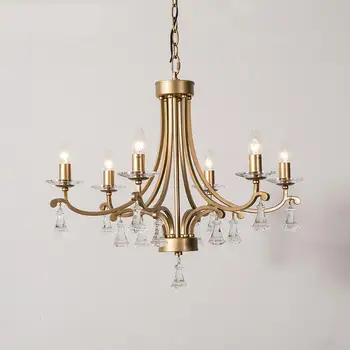 Скандинавските кристални полилеи, златна тавана лампа, Луксозна лампа за дневна, трапезария, Модерно висококачествено полилей