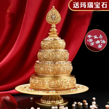 ДОМАШЕН храм на Поклонението на олтара Осем Благоприятни символи на будизма високо качество на скъпоценен камък Перлите Manza плоча сигурна защита на КЪСМЕТ
