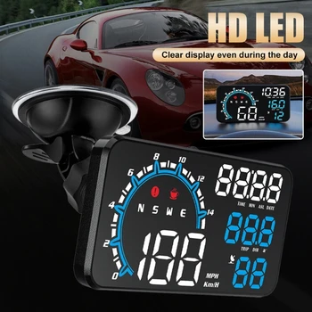 Автомобилна многофункционална аларма скорост G11HUD, Проекторът на предното стъкло, Цифрова напомняне за тревожност, GPS-дисплей, Скоростомер 40GF