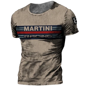 2023 Лятна мъжка тениска ретро 3D печат Американски route 66 мъжки дрехи тениски с къс ръкав тениска оверсайз безплатна