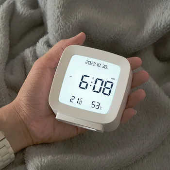 Просто гледам Компактен, Удобен alarm clock Детски Студентски Нощни Часовници температура и влажност на въздуха Часовници за детска стая