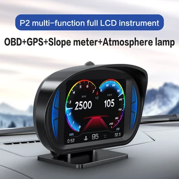 Автомобилни Аксесоари OBD2 GPS Инклинометр Авто HUD Централен Дисплей Автомобилен Сензор за измерване на Скоростта Функция на Алармата Многофункционален интегриран