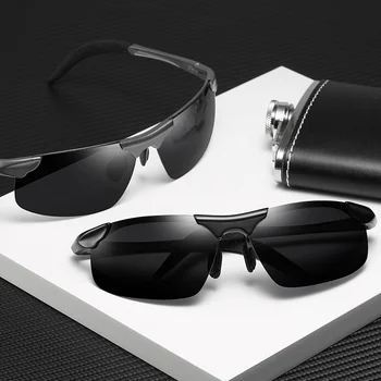Слънчеви очила, Мъжки Алюминиево-магниевые рамки за очила, Спортни слънчеви Очила Ретро очила за шофьора, Слънчеви очила с UV400, слънчеви очила с антирефлексно покритие