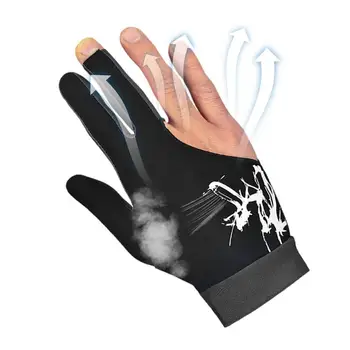 Ръкавици за басейн от ликра, професионални удобни ръкавици, Регулируеми двустранни ръкавици за снукър, Ръкавици с три пръста, дишащи стрейчевые
