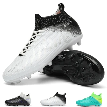 Футболни обувки, Мъжки футболни обувки с високи щиколотками Футболни обувки за мъже Градинска нескользящая спортни обувки за тренировки