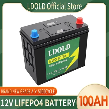 Батерия LiFePO4 12V 100Ah Вграден в BMS Блок литиево-железен фосфат елементи За подмяна на по-голямата част резервно копие на източник за домашно съхранение на енергия