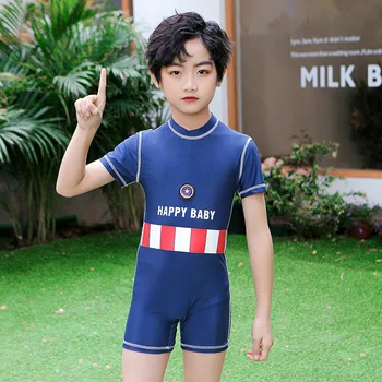 Нов детски бански, модерен спортен професионален едно парче слънцезащитен крем, бързо съхнещи бански костюми за горещи извори на едро