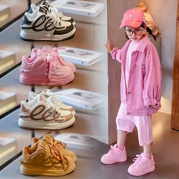 Универсална кожена горна част, новост есента 2023, спортни обувки за момчета и обувки за момичета с високо берцем, се предлага в няколко цвята