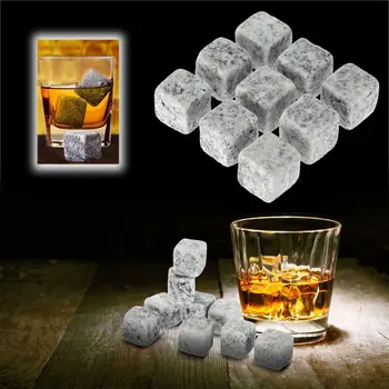 Комплект камъни за уиски, за многократна употреба камъни за охлаждане от неръждаема стомана, Подарък за Мъже, Камък за лед, Кубчета лед от неръждаема стомана, Бърза доставка