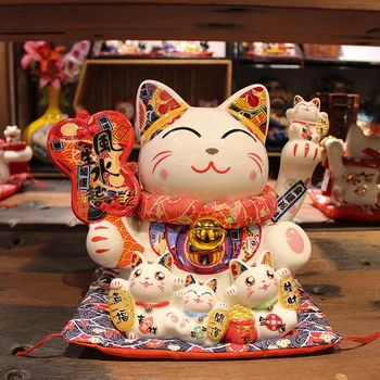 Магазин за керамични орнаменти Лъки Cat Креативен подарък на откриването на серия Лъки Котка за хола Банка монети Fortune Котка