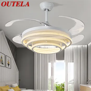 Вентилатор на тавана OUTELA, лампа в модерна всекидневна, Невидим вентилатор, лампа, Модерен И лесен Ресторант, Спалня