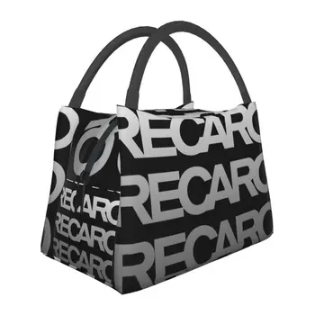 С логото на Recaros, Изолирана чанта за обяд за жени, Преносим охладител, термобокс за Bento, Открит Къмпинг, за Пътуване
