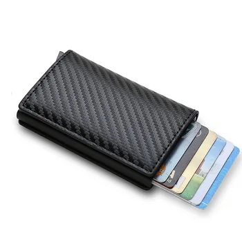 Кутия за RFID-карти, Алуминиева Автоматична Скоростна за налагане на карти, Триъгълен капак за колан, анти-кражба на чанта за банкови карти