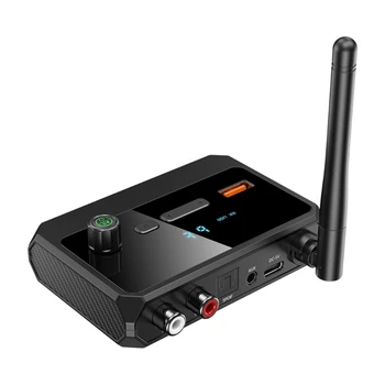 Безжична аудиоприемник Bluetooth 5.3 С подкрепата на U-диск, аудиоадаптер с оптично AUX жак 3,5 мм RCA за говорители автомобилни КОМПЮТРИ