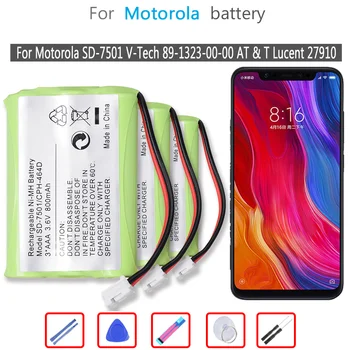 Сменяеми батерии за домашен телефон Ni-MH 800 mah за Motorola SD-7501 V-Tech 89-1323-00-00 AT & T Lucent 27910 Batteria