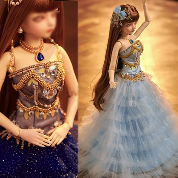 Кукла BJD 60 см, дрехи за кукли 1/3 SD, Вечерна рокля ръчна изработка, Сватбена рокля в западен стил, Облекло за кукли, Аксесоари за кукли