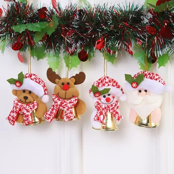 Мультяшные Сладки Коледни висулки, Камбанка Санта Лосове, Декоративна висулка за Коледната елха, Украса за дома, Коледна украса, подаръци
