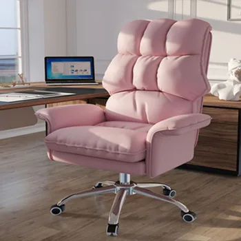 Удобен офис стол с увеличителем на височината, Ергономична Въртяща Геймър, Луксозни офис столове на колела, поддръжка на облегалката, офис мебели Silla