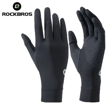 ROCKBROS Ръкавици за риболов, Слънчеви ръкавици със защита от ултравиолетови лъчи, Улични дишащи ръкавици за шофиране, Нескользящие Летни Ръкавици UPF50 + за велоспорта, тънки