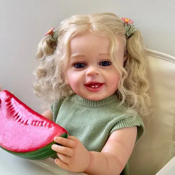 55 см Силикон за цялото Тяло Возрожденный дете Принцеса Yannick Реалистични детски кукли 3D Кожа Многопластова кукла с шарени Видими вени
