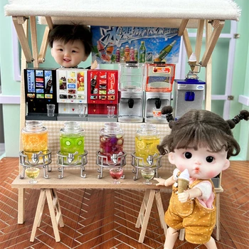 Аксесоари за машина за приготвяне на сок и кока-кола в кукла къща, украса на Миниатюрни симулационен кухня, Кухненски прибори, модел Аксесоари за куклена къща
