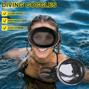 Очила за подводен риболов на риба, Силиконова маска за гмуркане, за възрастни, фарове за Мъгла, напълно сухи защитни очила за свободното гмуркане, Очила за плуване с висока разделителна способност